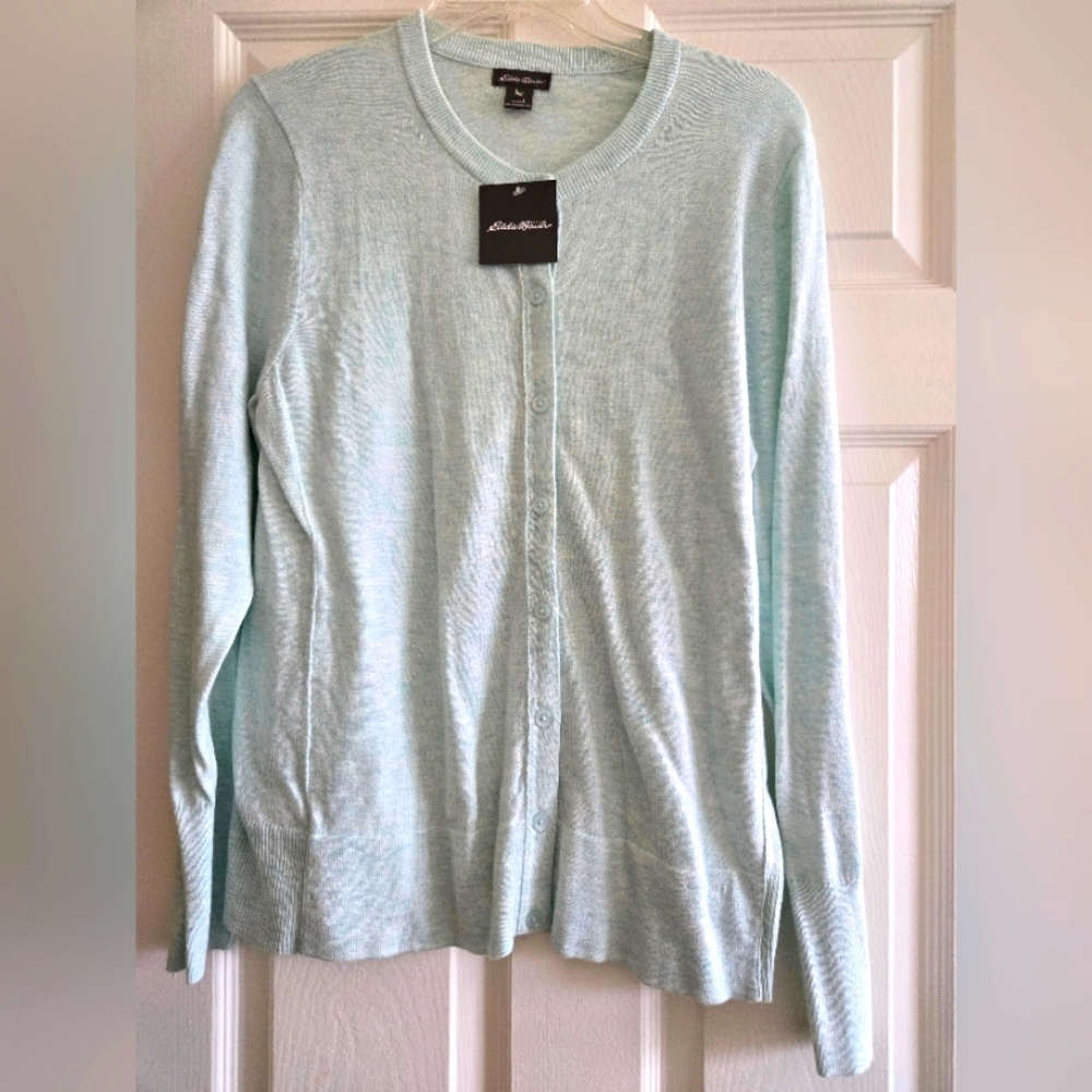 Eddie Bauer cardigan. L New with tags.